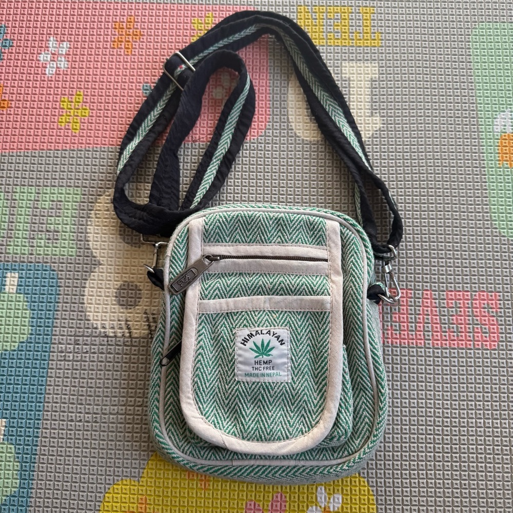 NWOT Hemp & Cotton Bohemian Crossbody Bag
